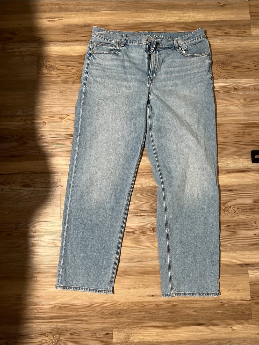 American Eagle Outfitters Light Wash Straight Leg Jeans